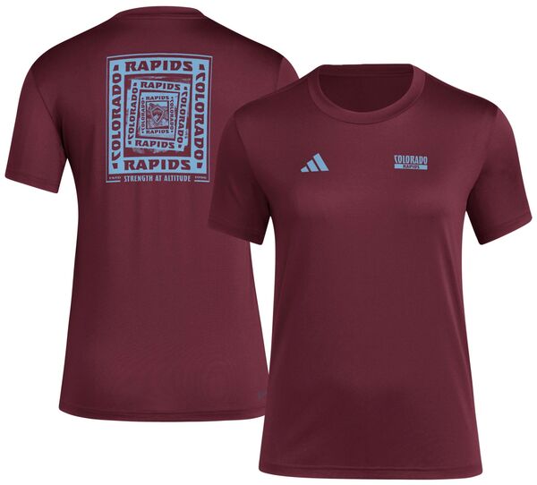 アディダス レディース Tシャツ トップス adidas Women's Colorado Rapids 2025 Maroon Local Warp T-Shirtの通販は