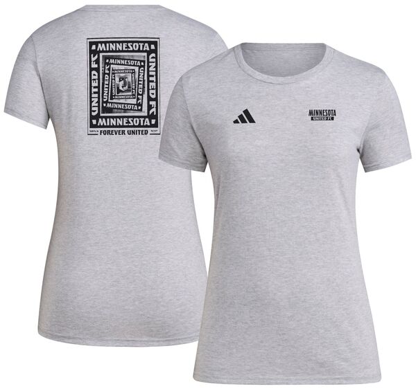 アディダス レディース Tシャツ トップス adidas Women's Minnesota United FC 2025 Grey Local Warp T-Shirtの通販は