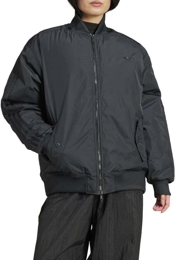 アディダス レディース ジャケット・ブルゾン アウター adidas Originals Women's Oversized SST Bomber Jacket Blackの通販は