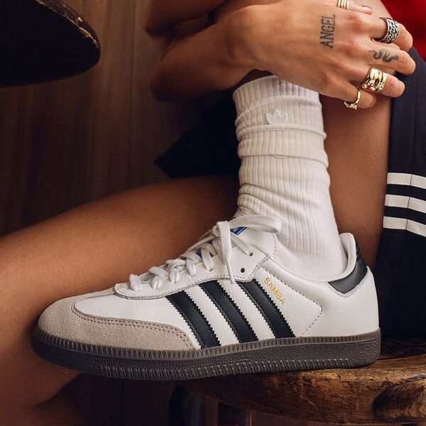 アディダス レディース スニーカー シューズ adidas Women's Samba OG Shoes White/Black/White