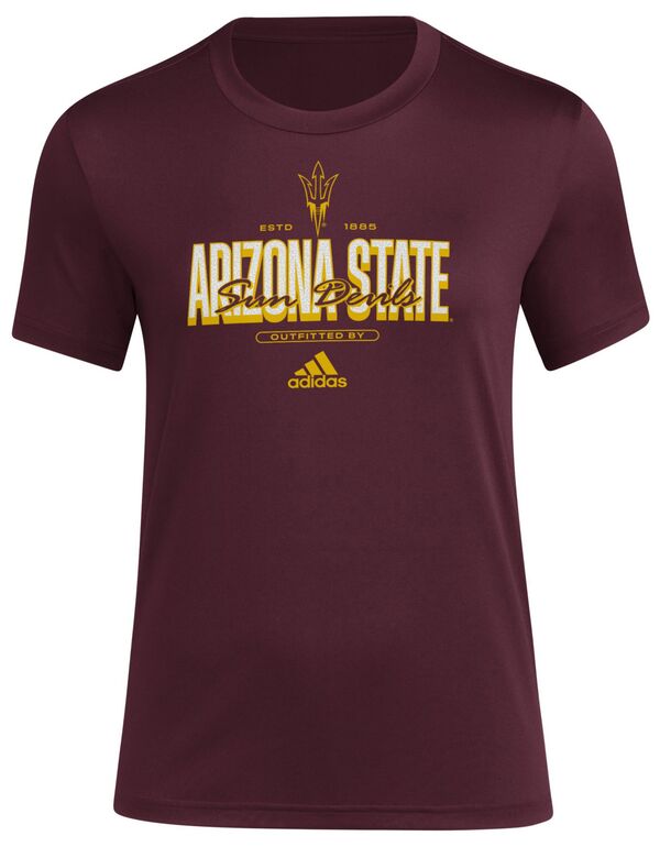 アディダス レディース Tシャツ トップス adidas Women's Arizona State Sun Devils Maroon Chimara T-Shirtの通販は