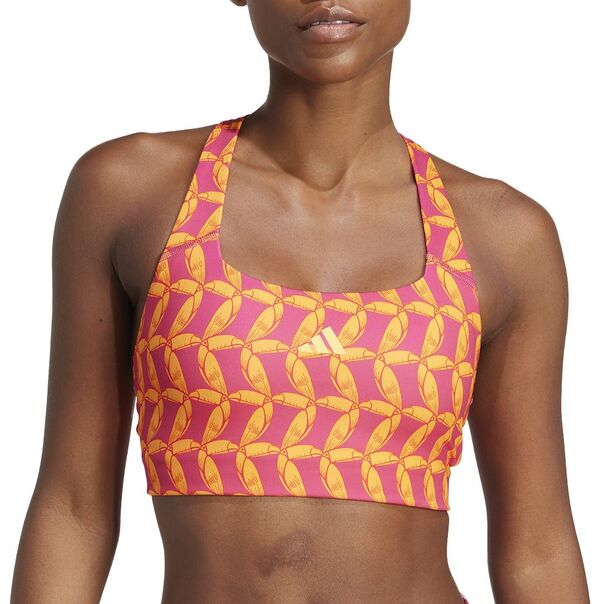 アディダス レディース ブラジャー アンダーウェア adidas x FARM Women's Medium Support Training Bra Bright Orange 14,024円