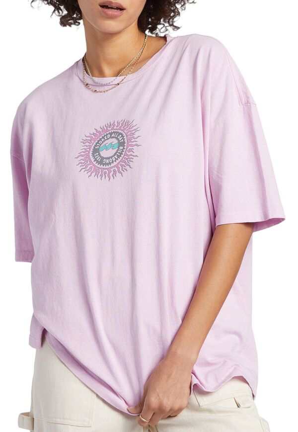 ビラボン レディース Tシャツ トップス Billabong Women's Stoked All Day T-Shirt Lilac