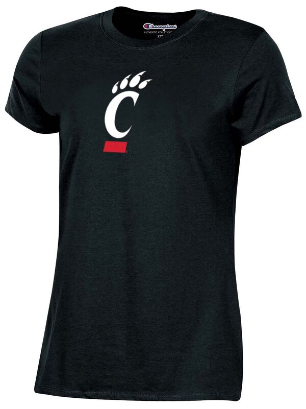 チャンピオン レディース Tシャツ トップス Champion Women's Cincinnati Bearcats Black T-Shirtの通販は