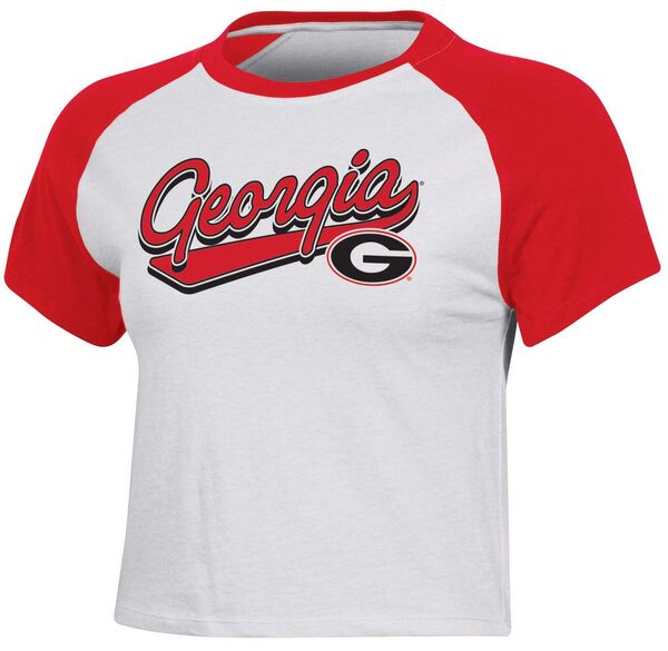 チャンピオン レディース Tシャツ トップス Champion Women's South Carolina Gamecocks White/Red Cropped Baseball T-Shirtの通販は