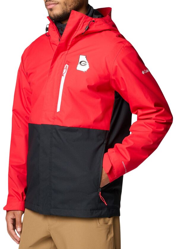 コロンビア メンズ ジャケット・ブルゾン アウター Columbia Men's Georgia Bulldogs Red/Black Color Block Field Bound Jacketの通販は