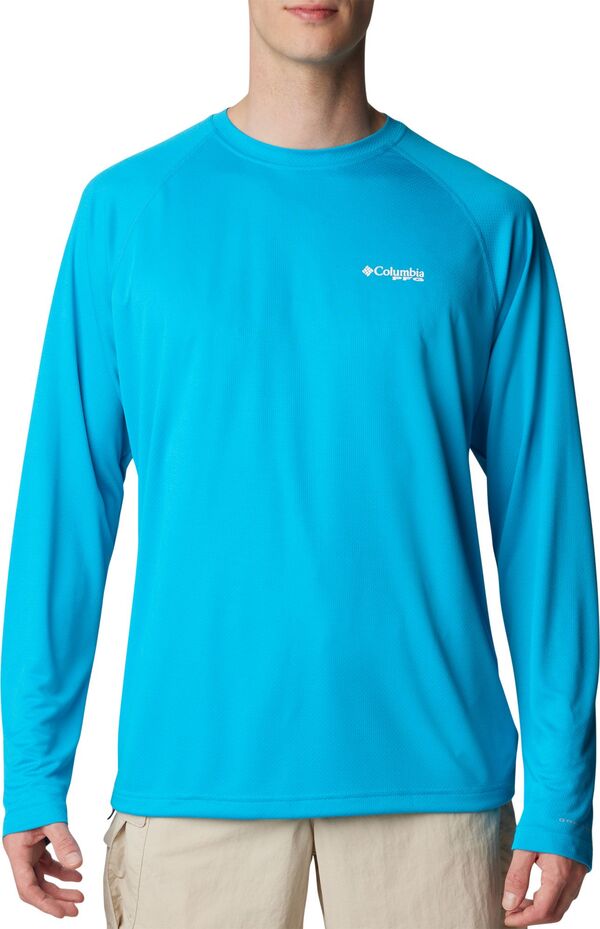 コロンビア メンズ シャツ トップス Columbia Men's PFG Solar Stream Long Sleeve Shirt Ocean Blueの通販は