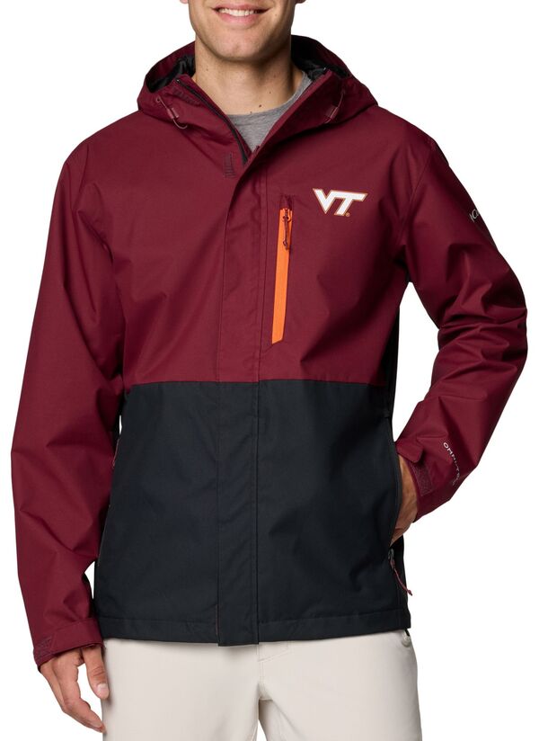 コロンビア メンズ ジャケット・ブルゾン アウター Columbia Men's Virginia Tech Hokies Maroon/Black Color Block Field Bound Jacketの通販はダウンジャケット
