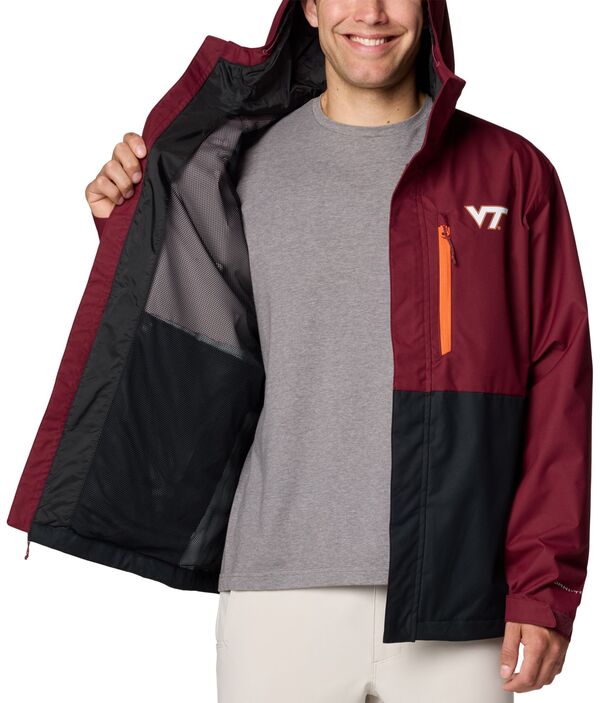 コロンビア メンズ ジャケット・ブルゾン アウター Columbia Men's Virginia Tech Hokies Maroon/Black Color Block Field Bound Jacketの通販は