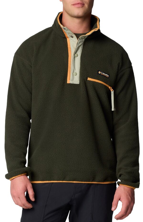 コロンビア メンズ パーカー・スウェット アウター Columbia Men's Helvetia 1/2 Snap Jacket Greenscapeの通販は