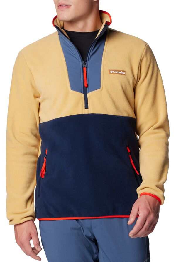 コロンビア メンズ パーカー・スウェット アウター Columbia Men's Sequoia Grove 1/2 Zip Pullover Lt Camel/Dk Mtn/Col Navyの通販はパーカー