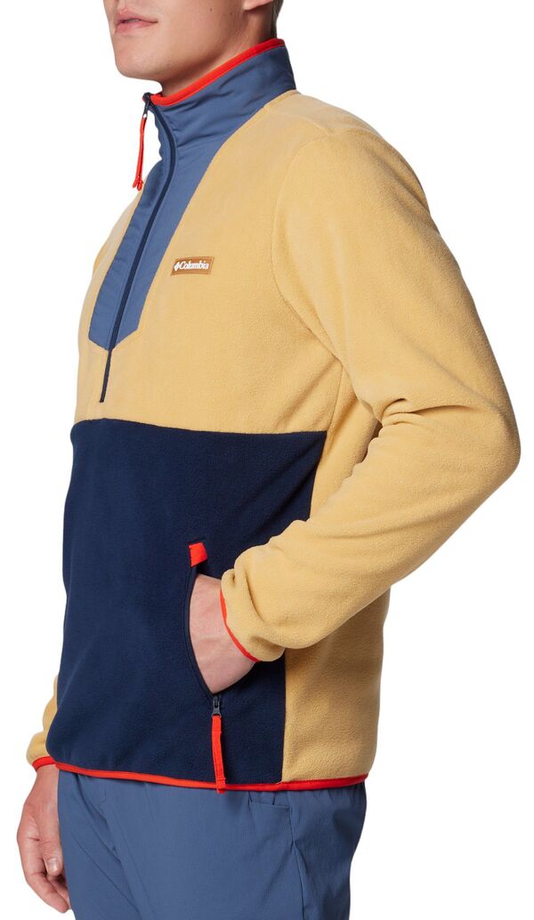 コロンビア メンズ パーカー・スウェット アウター Columbia Men's Sequoia Grove 1/2 Zip Pullover Lt Camel/Dk Mtn/Col Navyの通販は