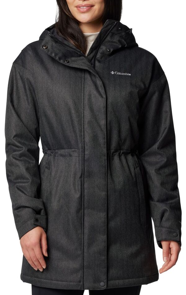 コロンビア レディース ジャケット・ブルゾン アウター Columbia Women's Portland Point Parka Black Herringbone