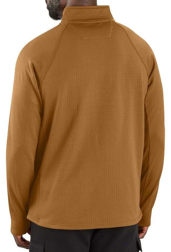 カーハート メンズ パーカー・スウェット アウター Carhartt Men's Force For Winter 1/4 Zip Sweater Carhartt Brownの通販は