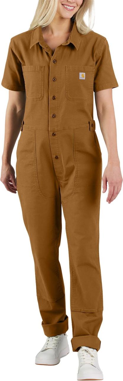 カーハート レディース カジュアルパンツ ボトムス Carhartt Women's Canvas Coverall Carhartt Brownの通販は