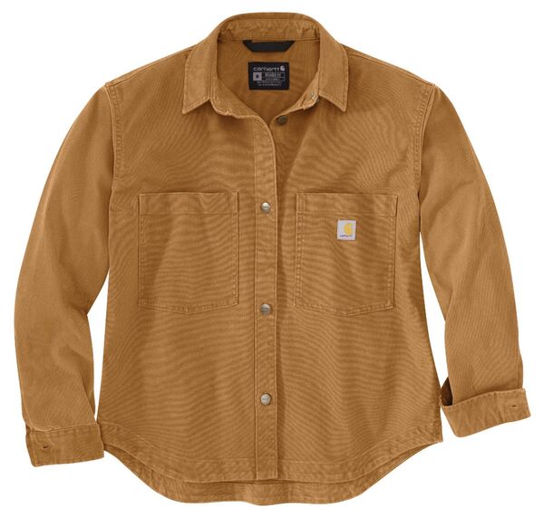 カーハート レディース ジャケット・ブルゾン アウター Carhartt Women's Duck Canvas Overshirt Carhartt Brownの通販は 17,626円