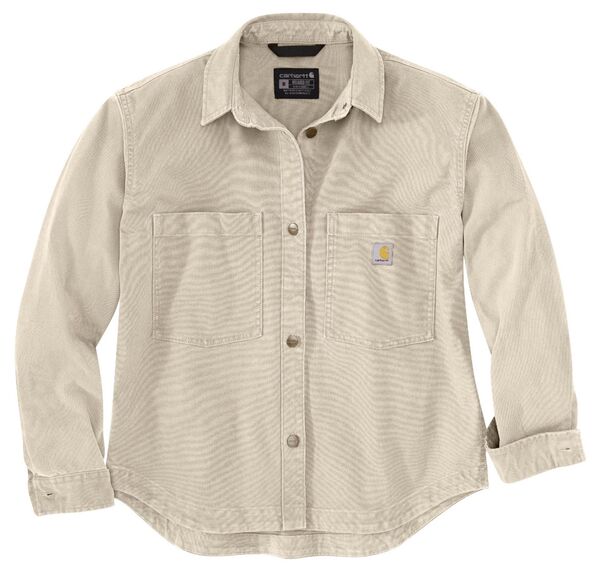 カーハート レディース ジャケット・ブルゾン アウター Carhartt Women's Duck Canvas Overshirt Oat Milk