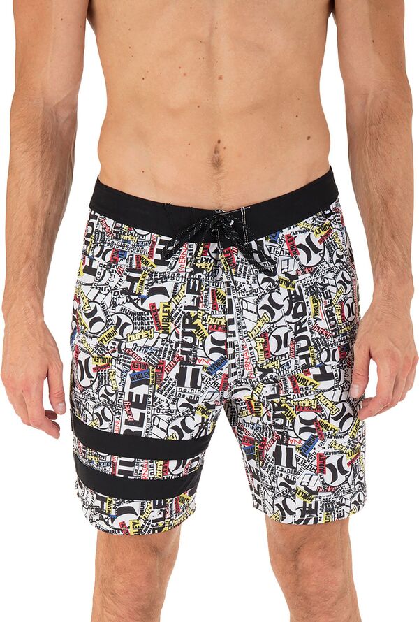 ハーレー メンズ ハーフパンツ・ショーツ 水着 Hurley Men's Phantom Eco 25th Anniversary Block Party Boardshorts Barely Bone