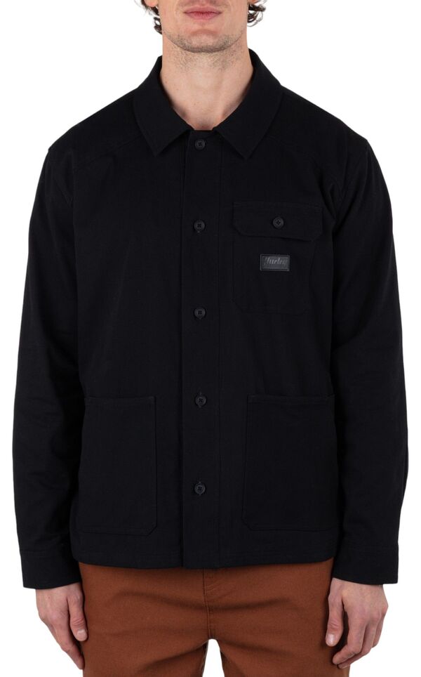 ハーレー メンズ シャツ トップス Hurley Men's Bixby Long Sleeve Overshirt Blackの通販は
