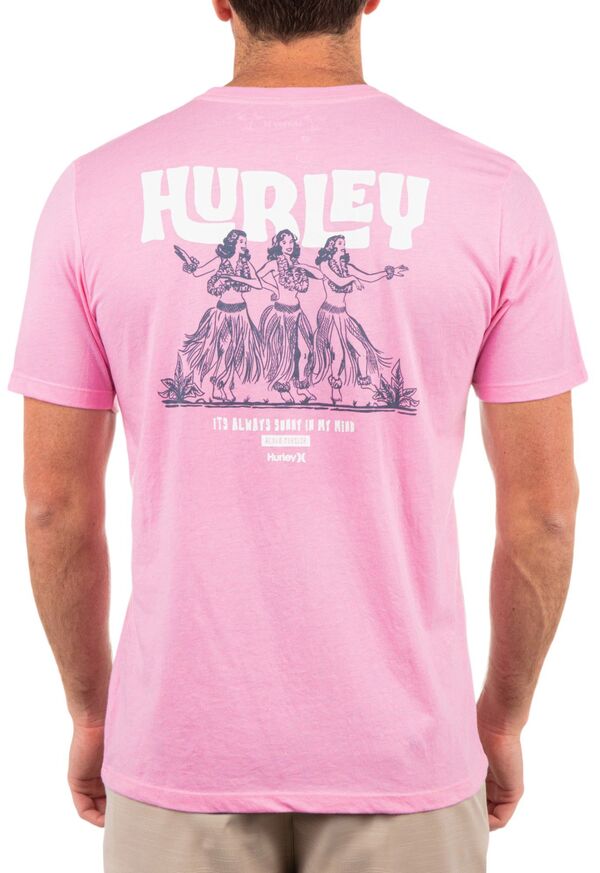 ハーレー メンズ Tシャツ トップス Hurley Men's Hula Short Sleeve T-Shirt Pink Heather
