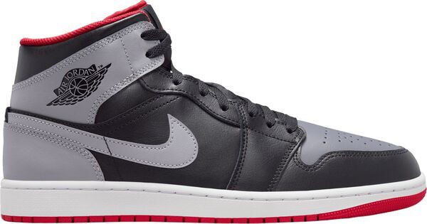 ジョーダン レディース スニーカー シューズ Air Jordan 1 Mid Shoes Blk/Cmt Gry/Fire Rd/Wht