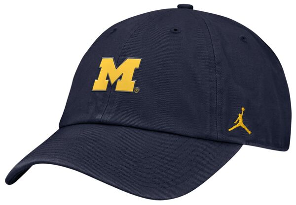 ジョーダン メンズ 帽子 アクセサリー Jordan Adult Michigan Wolverines College Navy Club Adjustable Hat