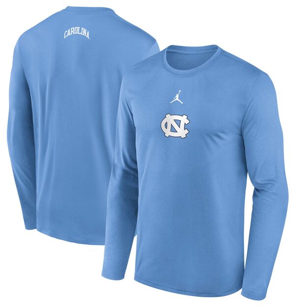 ジョーダン メンズ Tシャツ トップス Jordan Men's North Carolina Tar Heels Carolina Blue Dri-FIT Basketball Shooter Long-Sleeve T-