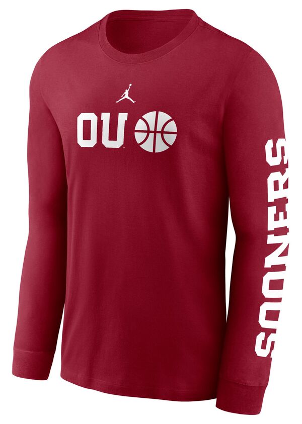 ジョーダン メンズ Tシャツ トップス Jordan Men's Oklahoma Sooners Team Crimson Icon Long Sleeve T-Shirtの通販は