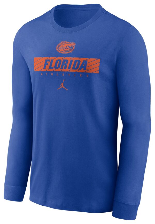 ジョーダン メンズ Tシャツ トップス Nike Men's Florida Gators Blue Dri-FIT Athletic Logo Long Sleeve T-Shirtの通販は