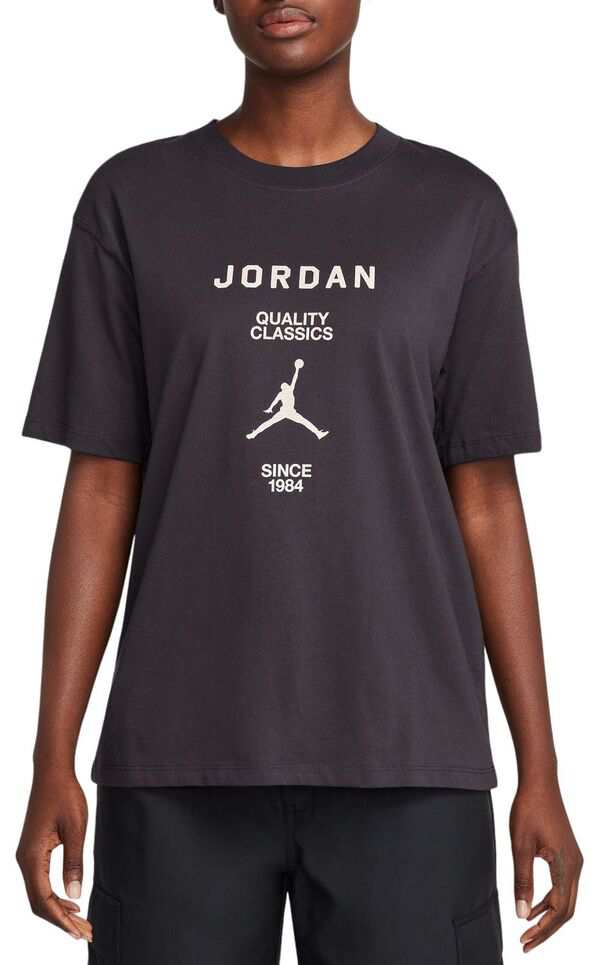 ジョーダン レディース Tシャツ トップス Jordan Women's Girlfriend T-shirt Off Noir