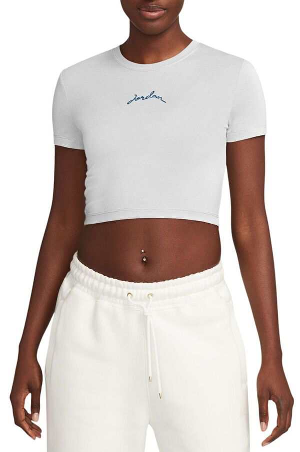 ジョーダン レディース Tシャツ トップス Jordan Women's Slim Cropped T-Shirt White