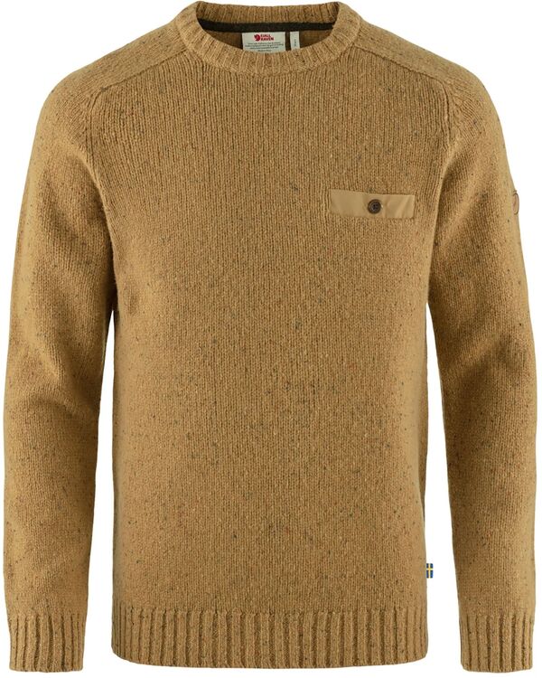 フェールラーベン メンズ ニット・セーター アウター Fjallraven Men's Lada Round Neck Sweater Buckwheat Brown