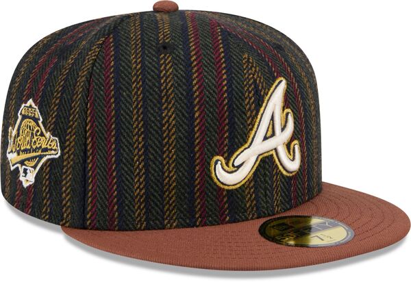 ニューエラ メンズ 帽子 アクセサリー New Era Adult Atlanta Braves Brown Vintage Herringbone 59Fifty Fitted Hat 12,195円