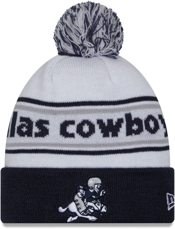 ニューエラ メンズ 帽子 アクセサリー New Era Men's Dallas Cowboys Banded Team Navy Knit Beanieの通販は
