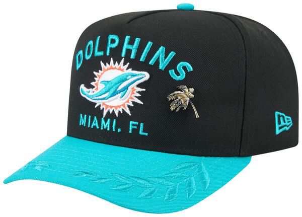 ニューエラ レディース 帽子 アクセサリー New Era Adult Miami Dolphins 2025 NFL Draft Aqua 59Fifty Fitted Hat