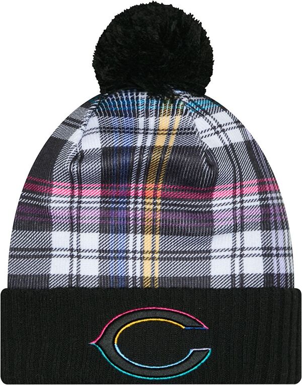 ニューエラ メンズ 帽子 アクセサリー New Era Adult Chicago Bears Crucial Catch 2024 Black Plaid Knit Beanieの通販は