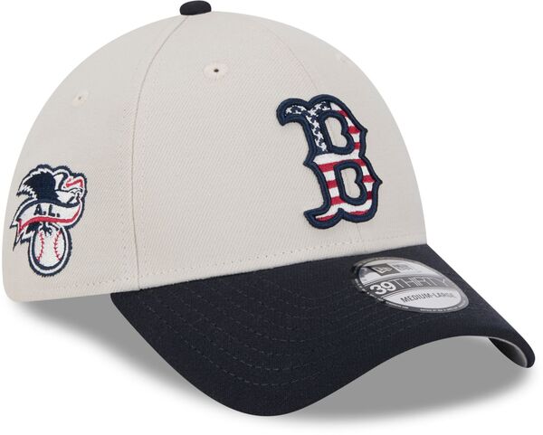 ニューエラ メンズ 帽子 アクセサリー New Era Adult Boston Red Sox Fourth of July 2024 Navy 39Thirty Stretch Fit Hatの通販は