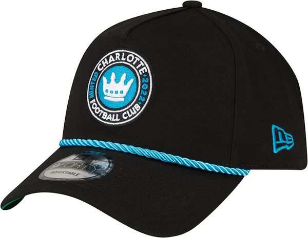 ニューエラ メンズ 帽子 アクセサリー New Era Adult Charlotte FC 9Forty Rope Black Adjustable Hatの通販は