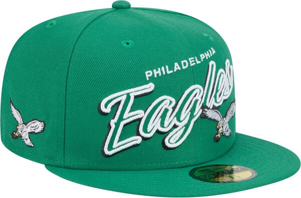 ニューエラ メンズ 帽子 アクセサリー New Era Adult Philadelphia Eagles Script Team Color 59Fifty Fitted Hat 11,765円
