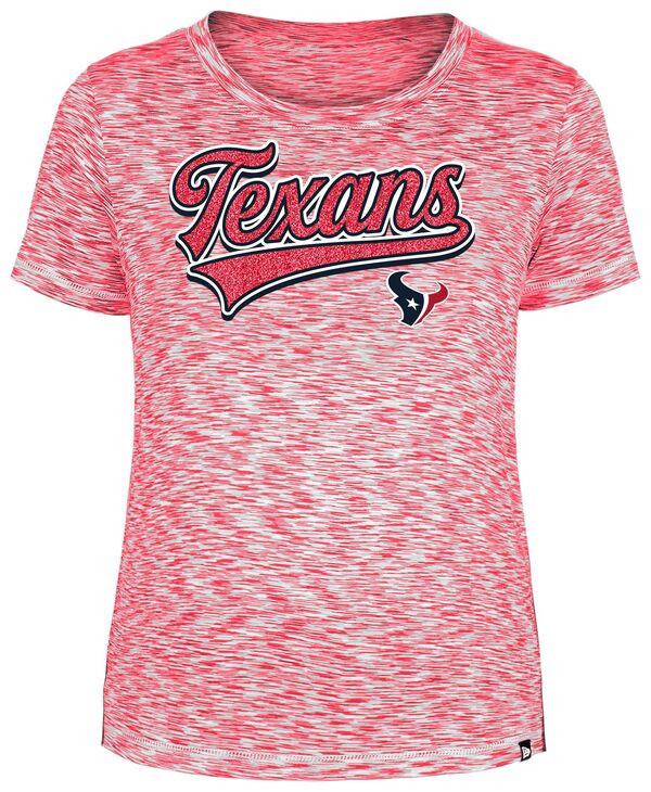 ニューエラ レディース Tシャツ トップス New Era Women's Houston Texans Space-Dye Glitter Red T-Shirtの通販は