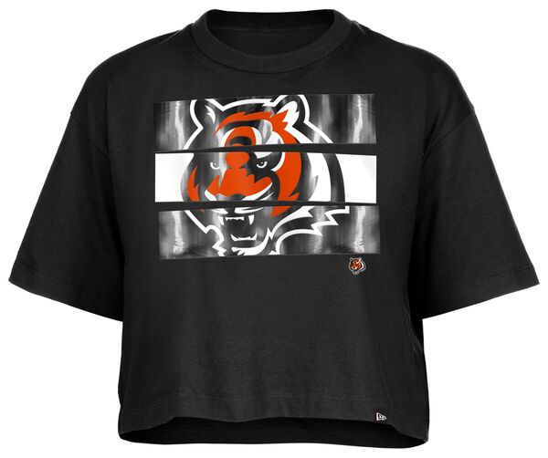 ニューエラ レディース Tシャツ トップス New Era Women's Cincinnati Bengals Panel Boxy Black T-Shirtの通販は
