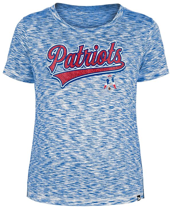 ニューエラ レディース Tシャツ トップス New Era Women's New England Patriots Space-Dye Glitter Blue T-Shirtの通販は