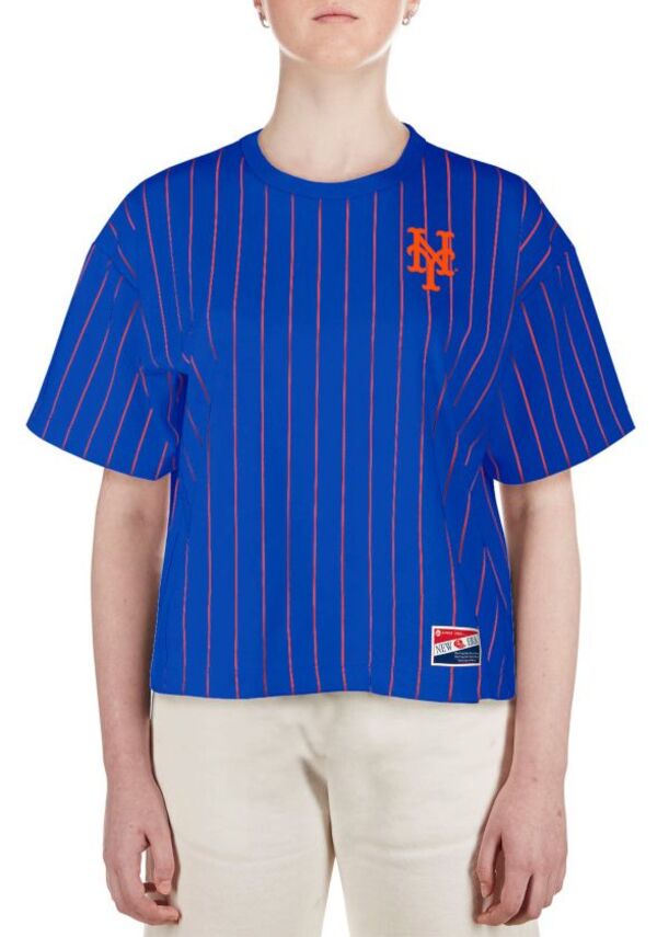 ニューエラ レディース Tシャツ トップス New Era Women's New York Mets Blue Throwback T-Shirtの通販は
