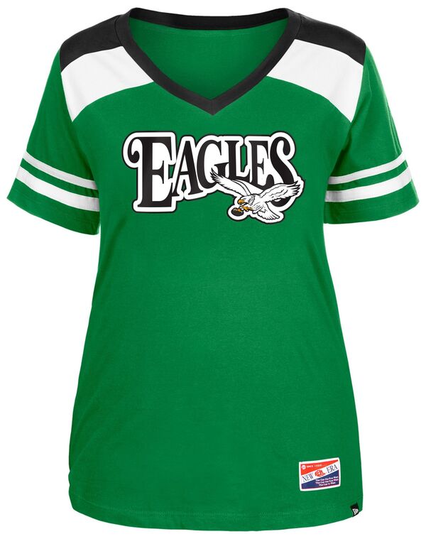 ニューエラ レディース Tシャツ トップス New Era Women's Philadelphia Eagles Plus Insert Kelly Green T-Shirtの通販は