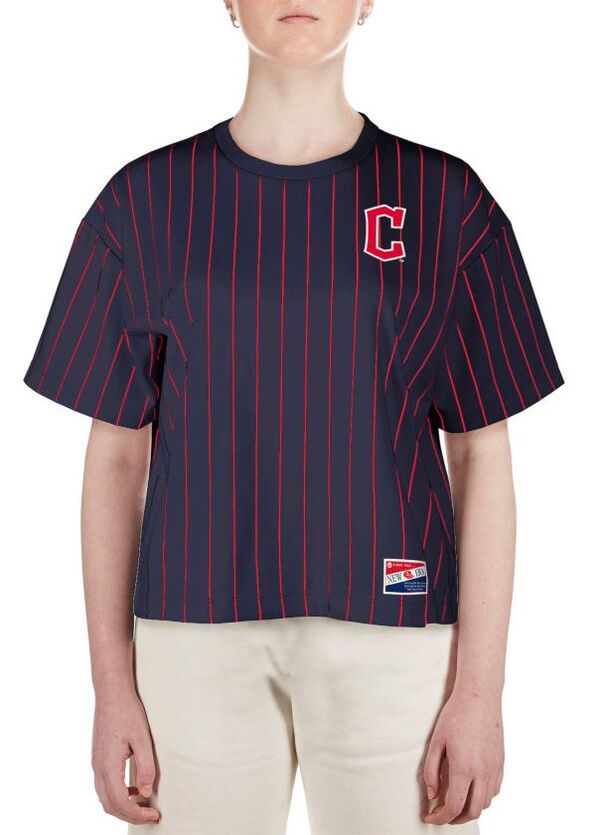 ニューエラ レディース Tシャツ トップス New Era Women's Cleveland Guardians Navy Throwback T-Shirtの通販は