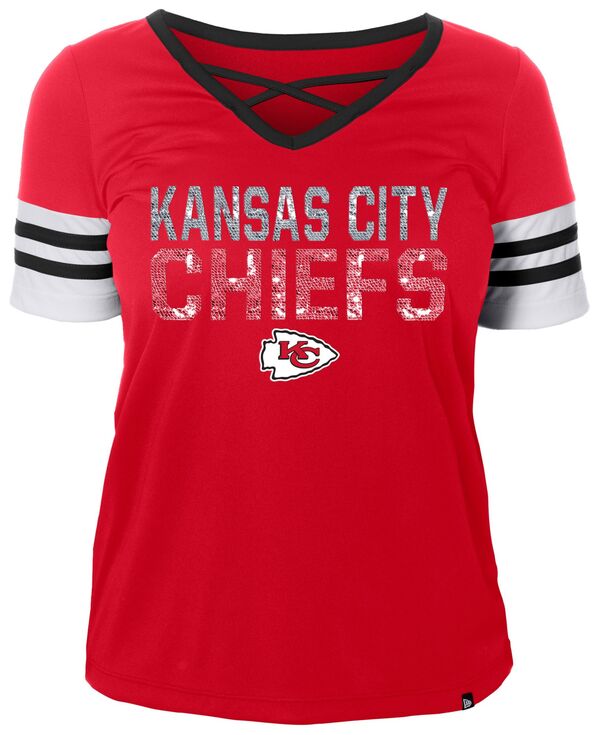 ニューエラ レディース Tシャツ トップス New Era Women's Kansas City Chiefs Sequins Red T-Shirtの通販はTシャツ