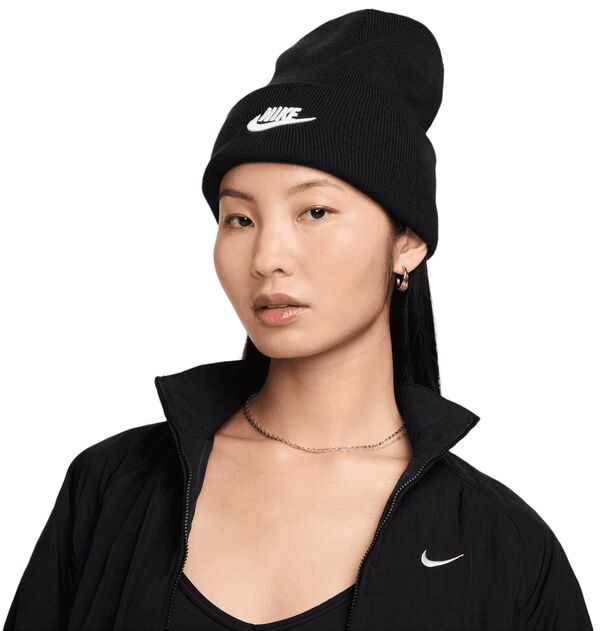 ナイキ レディース 帽子 アクセサリー Nike Peak Futura Beanie Black/Whiteの通販は