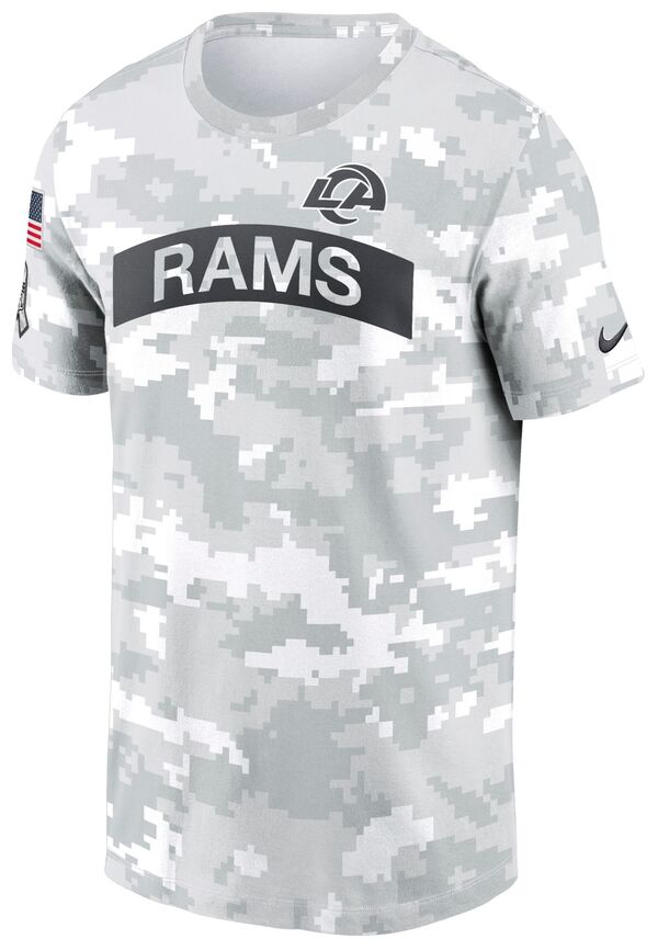 ナイキ メンズ Tシャツ トップス Nike Men's Los Angeles Rams Salute to Service 2024 White Camo T-Shirtの通販は