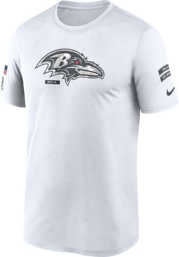 ナイキ メンズ Tシャツ トップス Nike Men's Baltimore Ravens Salute to Service 2024 Legend White T-Shirtの通販は
