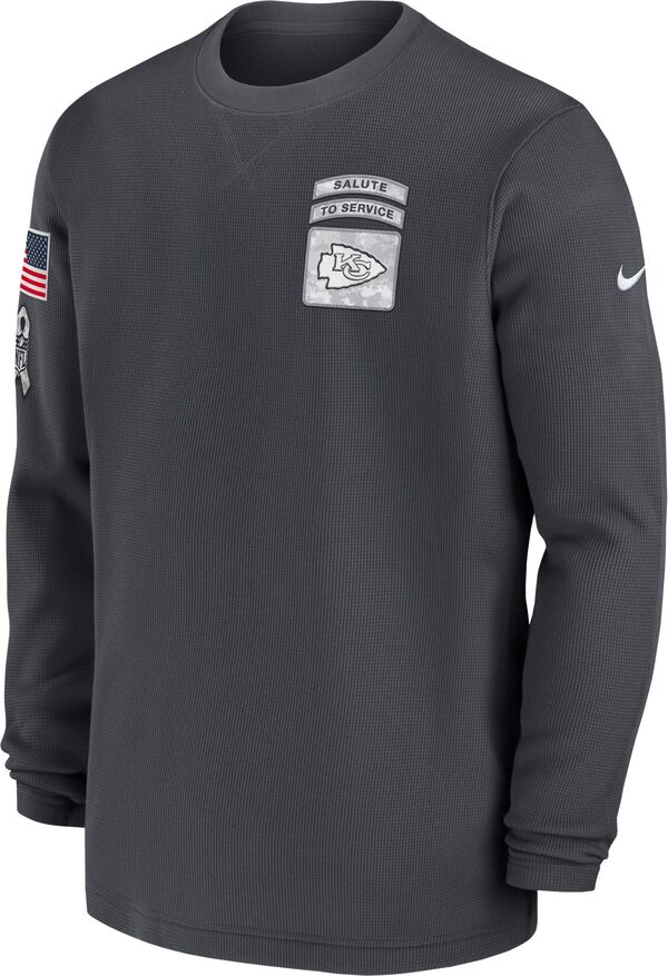 ナイキ メンズ パーカー・スウェット アウター Nike Men's Kansas City Chiefs Salute to Service 2024 Anthracite Crew Sweatshirtの通販は 25,980円